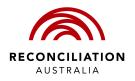 Reconciliation Australia logo, depicting the words 'Reconciliation Australia' under overlapping red semi-circular lines