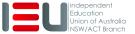 Logo for the Independent Education Union of Australia NSW/ACT Branch, depicting the letters IEU next to the words 'Independent Education Union of Australia NSW/ACT Branch'